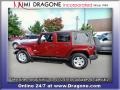 2007 Red Rock Crystal Pearl Jeep Wrangler Unlimited Sahara 4x4  photo #11