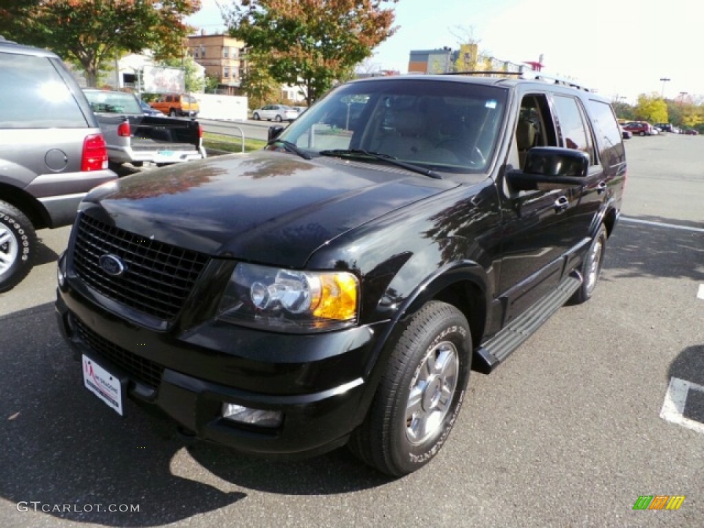 2005 Expedition Limited 4x4 - Black Clearcoat / Medium Parchment photo #1