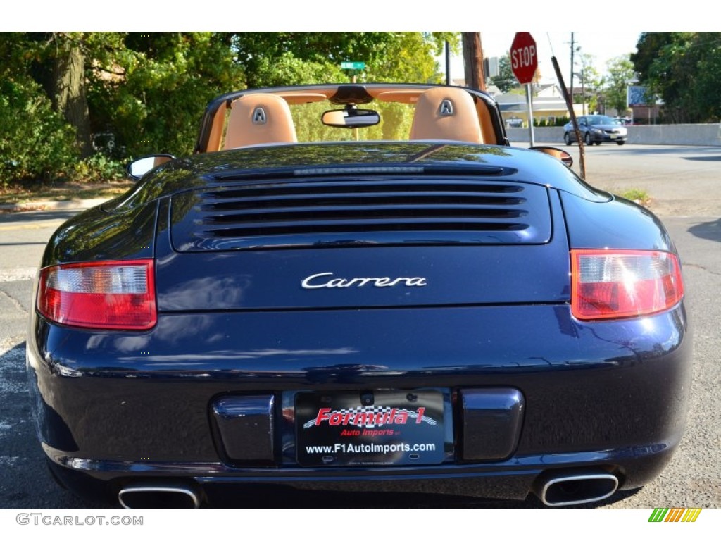 2008 911 Carrera Cabriolet - Midnight Blue Metallic / Sand Beige photo #6