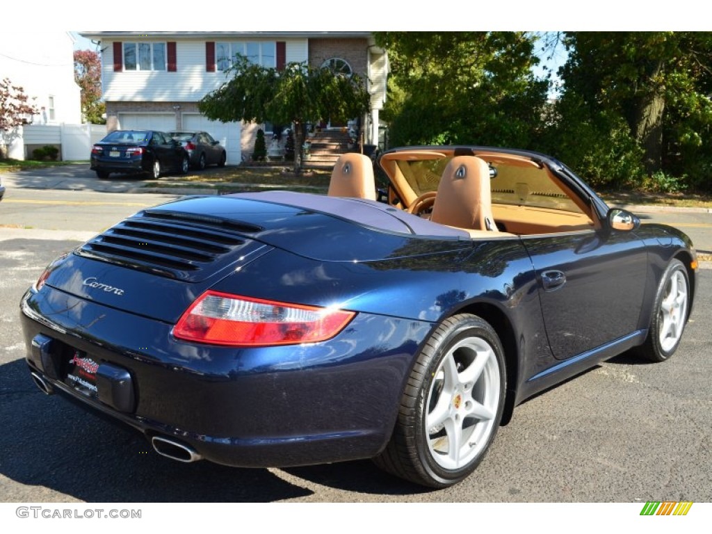 2008 911 Carrera Cabriolet - Midnight Blue Metallic / Sand Beige photo #7