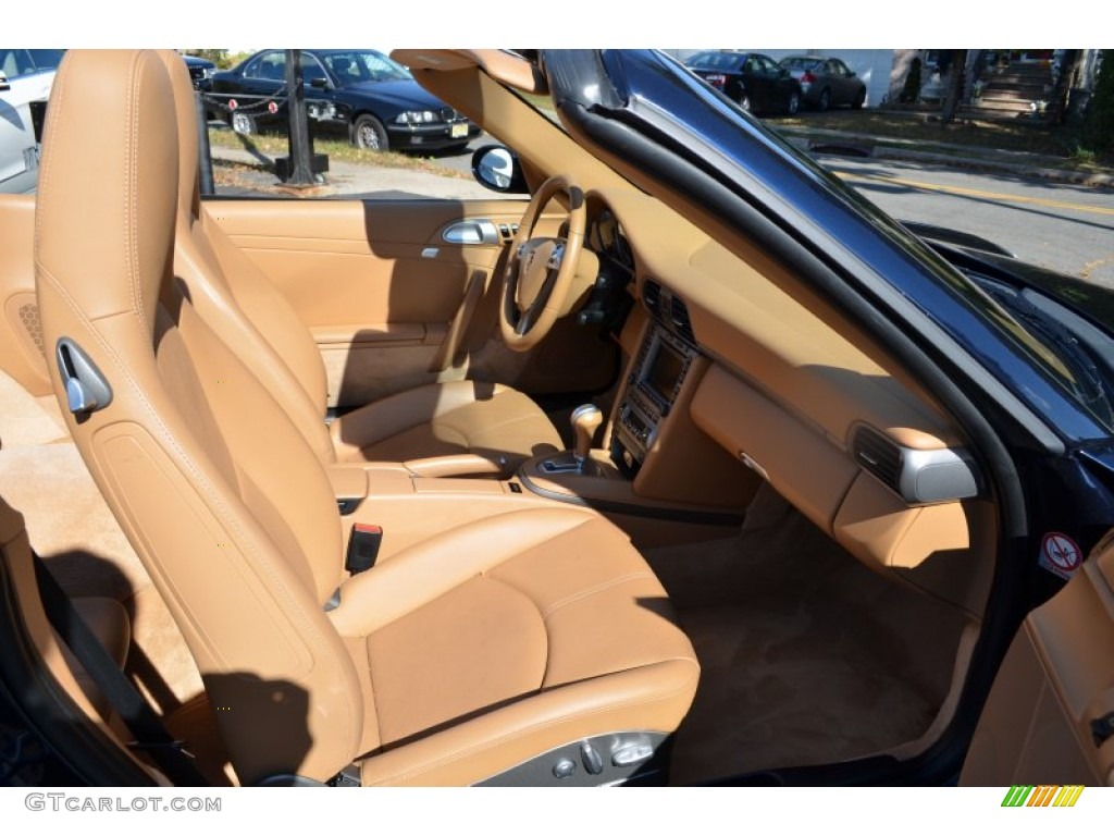 2008 911 Carrera Cabriolet - Midnight Blue Metallic / Sand Beige photo #10