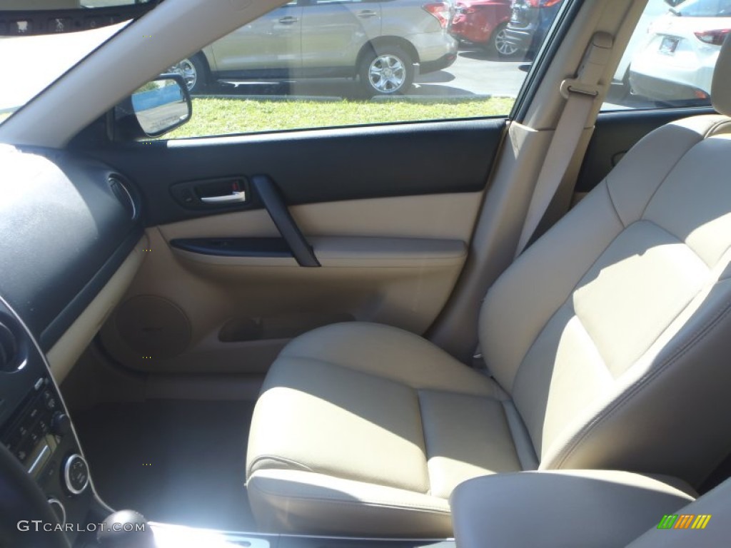 2006 MAZDA6 s Grand Touring Wagon - Whitewater Pearl Mica / Beige photo #17