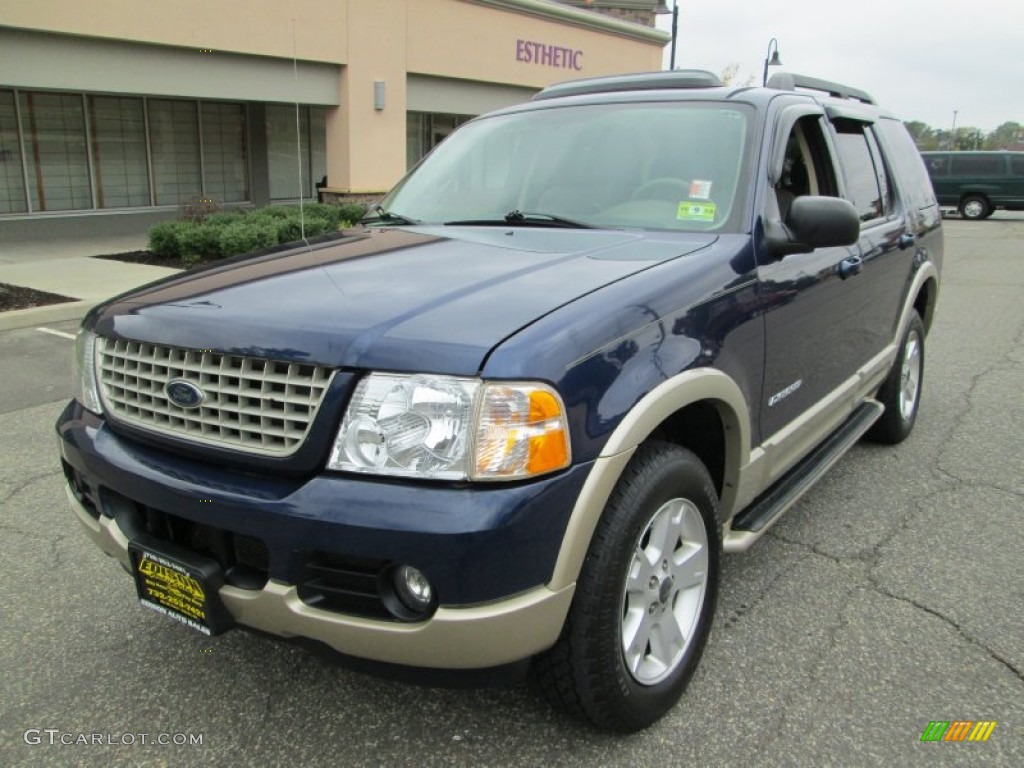 2005 Explorer Eddie Bauer 4x4 - Dark Blue Pearl Metallic / Medium Parchment photo #2