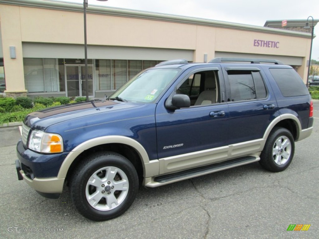 2005 Explorer Eddie Bauer 4x4 - Dark Blue Pearl Metallic / Medium Parchment photo #3