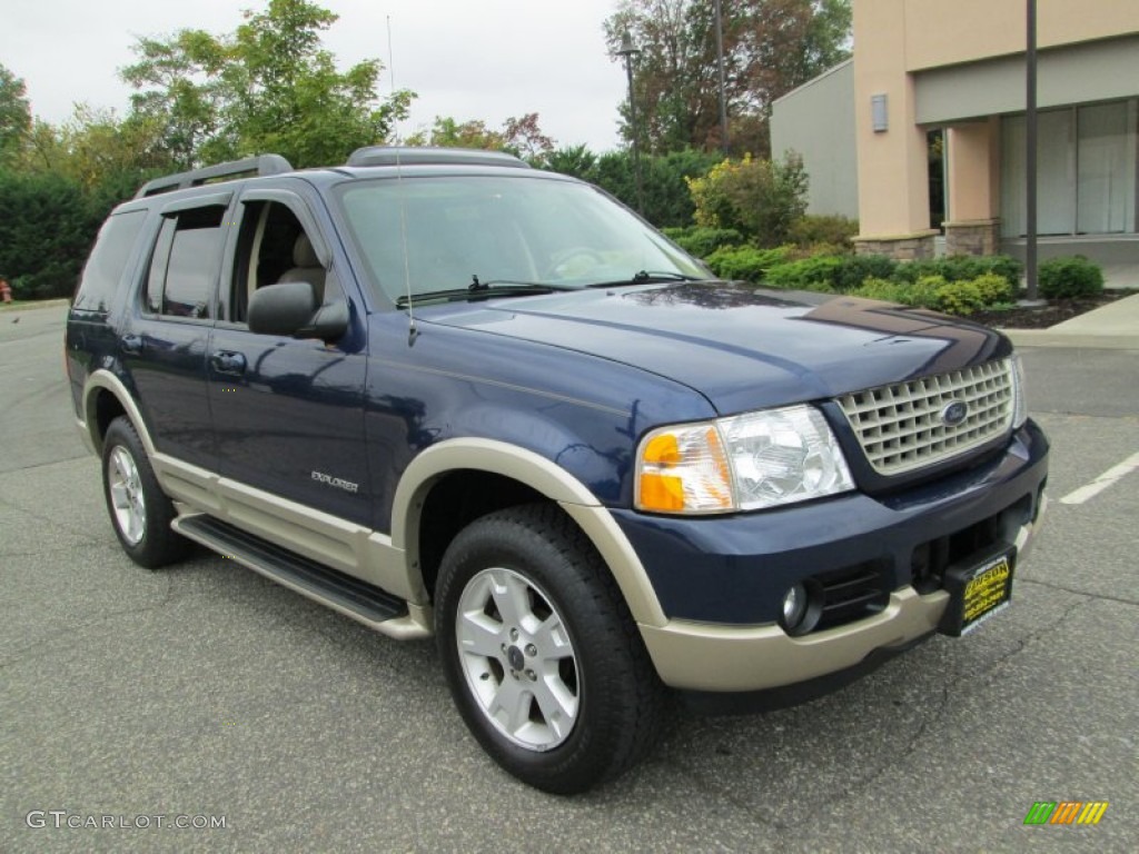 2005 Explorer Eddie Bauer 4x4 - Dark Blue Pearl Metallic / Medium Parchment photo #11