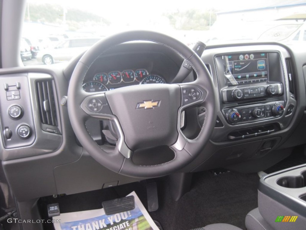 2014 Silverado 1500 LT Double Cab 4x4 - Tungsten Metallic / Jet Black photo #9