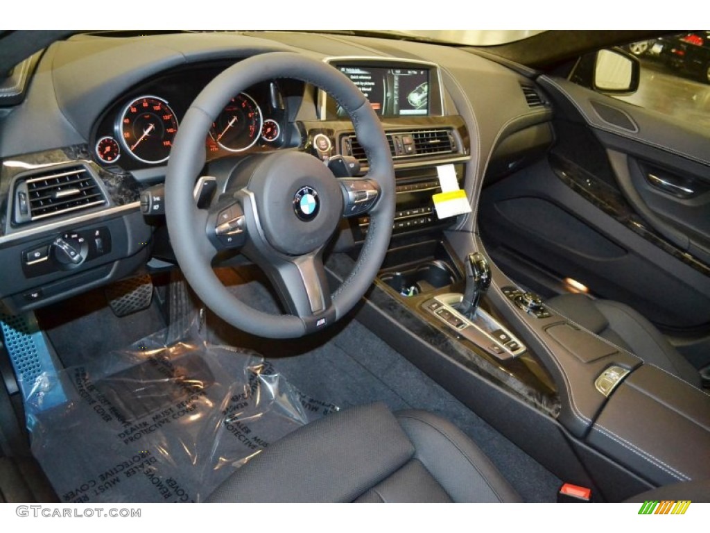 Black Interior 2014 BMW 6 Series 640i Gran Coupe Photo #86987840