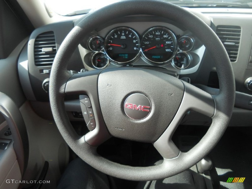 2014 GMC Sierra 2500HD Regular Cab 4x4 Dark Titanium Steering Wheel Photo #86987993