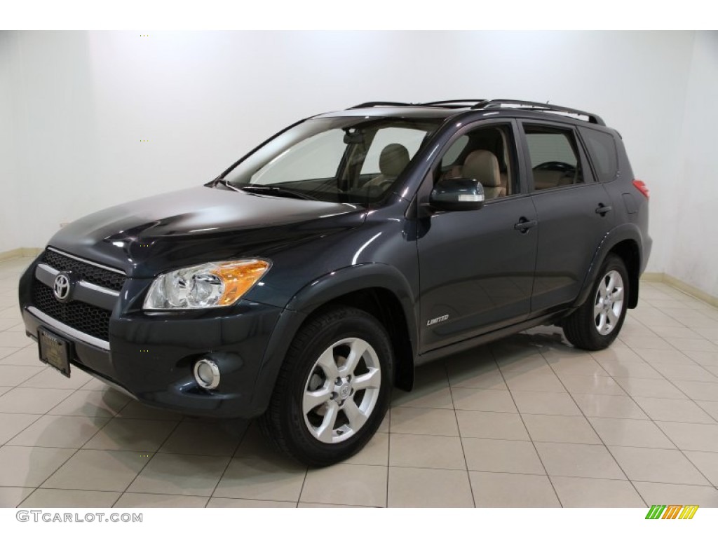 2010 RAV4 Limited 4WD - Black Forest Pearl / Sand Beige photo #3