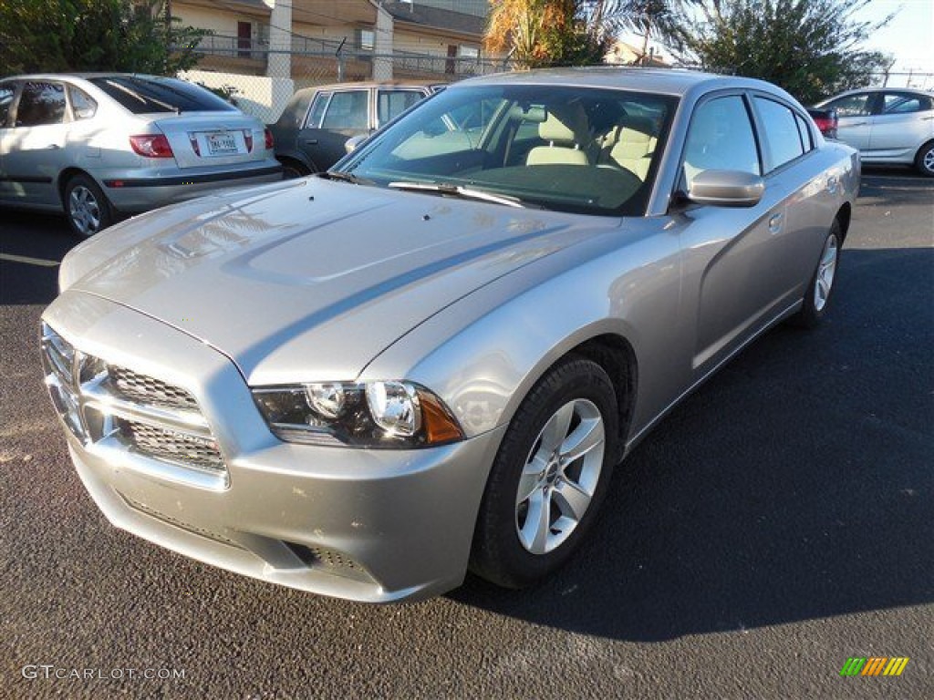 2013 Charger SE - Billet Silver / Black/Light Frost Beige photo #1