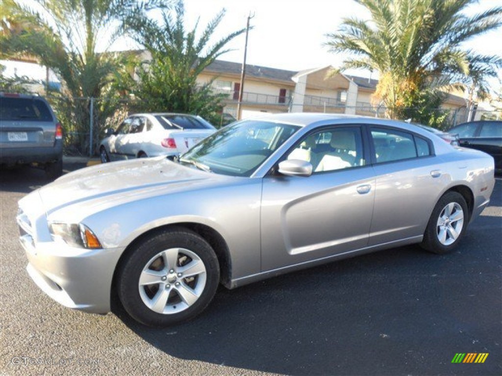 2013 Charger SE - Billet Silver / Black/Light Frost Beige photo #6