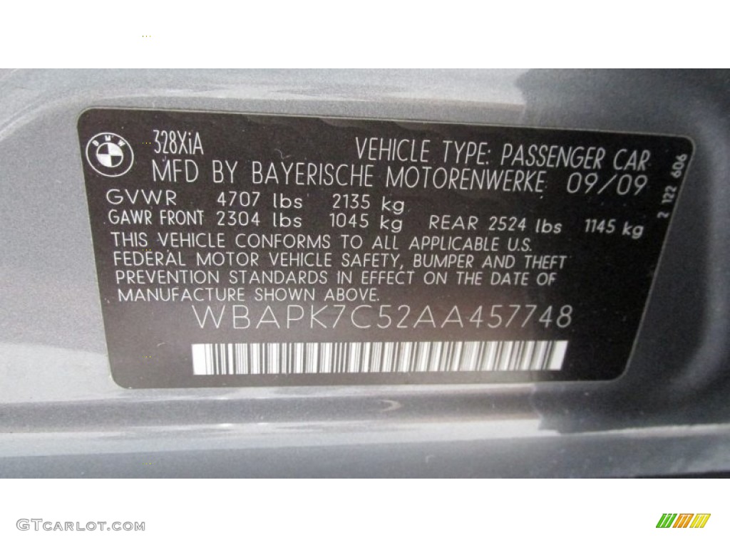 2010 3 Series 328i xDrive Sedan - Space Gray Metallic / Black photo #14