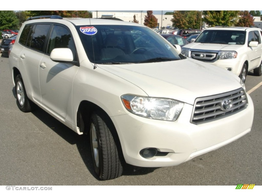 2009 Highlander  - Blizzard White Pearl / Ash photo #2