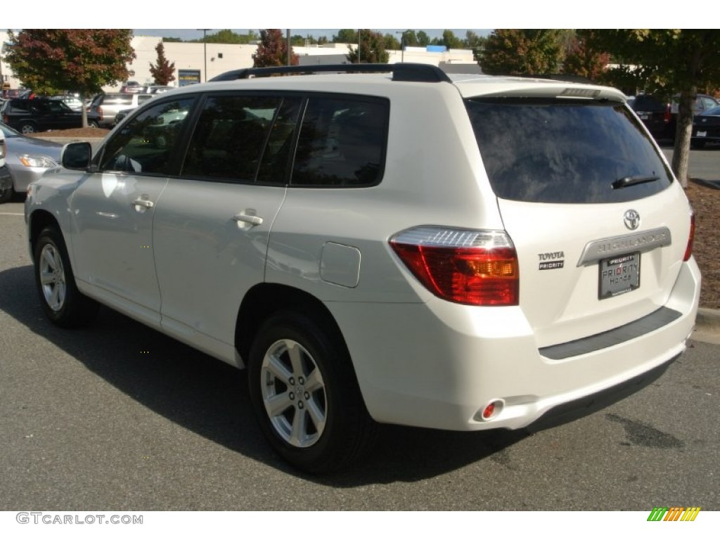 2009 Highlander  - Blizzard White Pearl / Ash photo #4