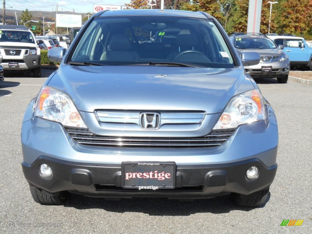 2008 CR-V EX-L 4WD - Glacier Blue Metallic / Gray photo #2