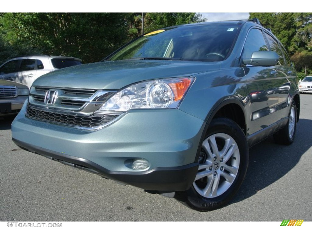 2011 CR-V EX-L 4WD - Opal Sage Metallic / Ivory photo #1