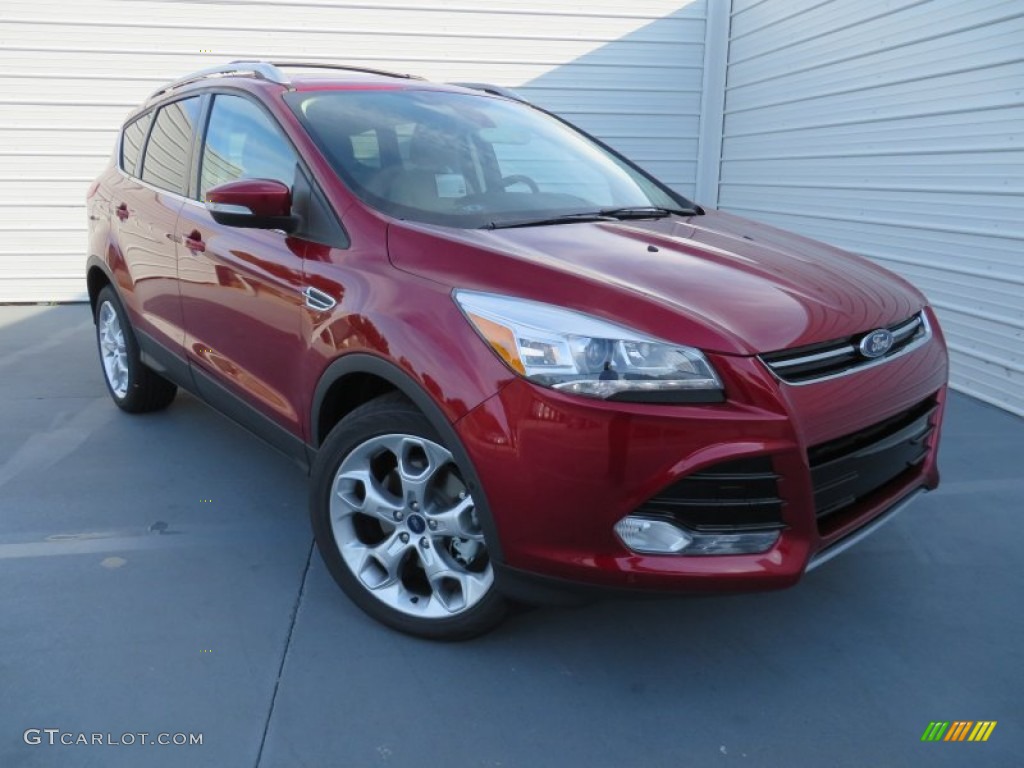 2014 Escape Titanium 2.0L EcoBoost - Ruby Red / Medium Light Stone photo #2