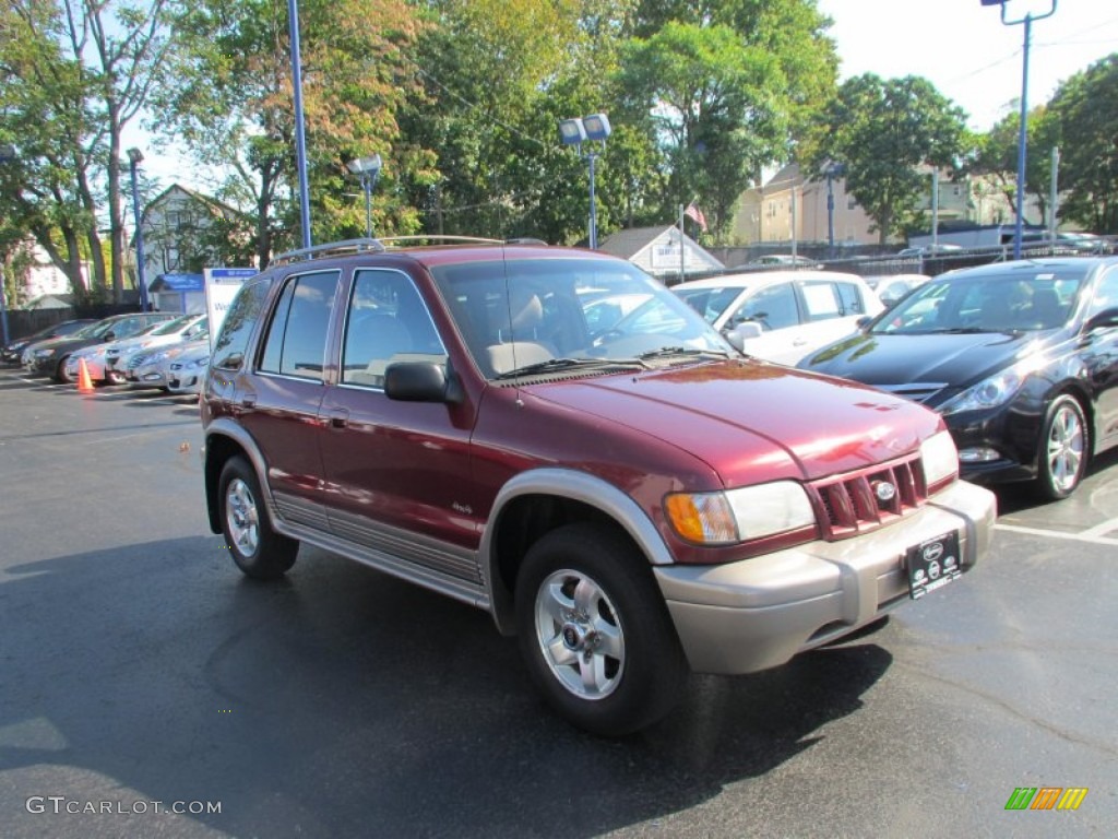 2002 Sportage 4x4 - Pepper Red / Gray photo #2