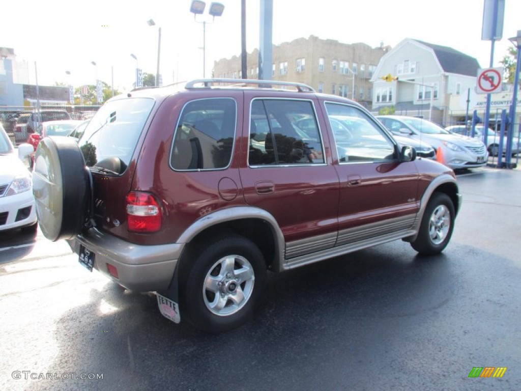 2002 Sportage 4x4 - Pepper Red / Gray photo #6
