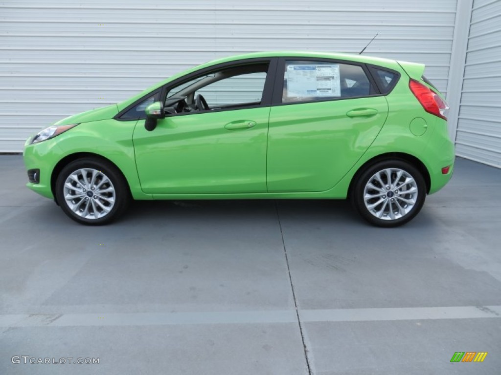 2014 Fiesta SE Hatchback - Green Envy / Charcoal Black photo #6