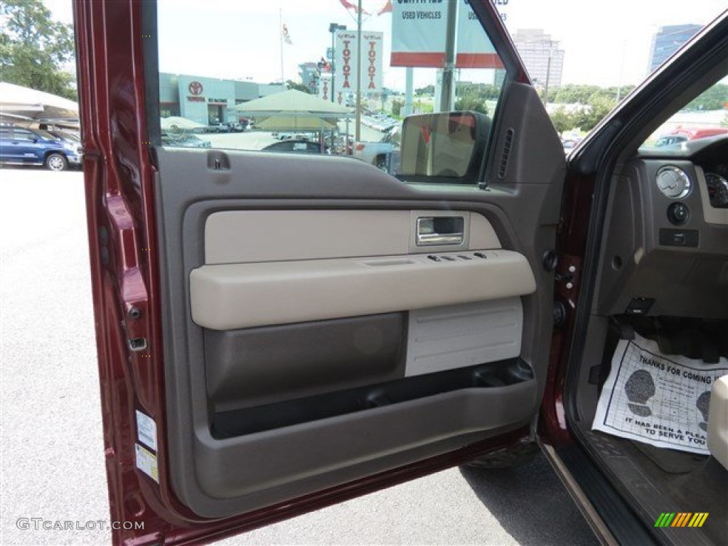 2010 F150 XLT SuperCrew - Royal Red Metallic / Medium Stone photo #10