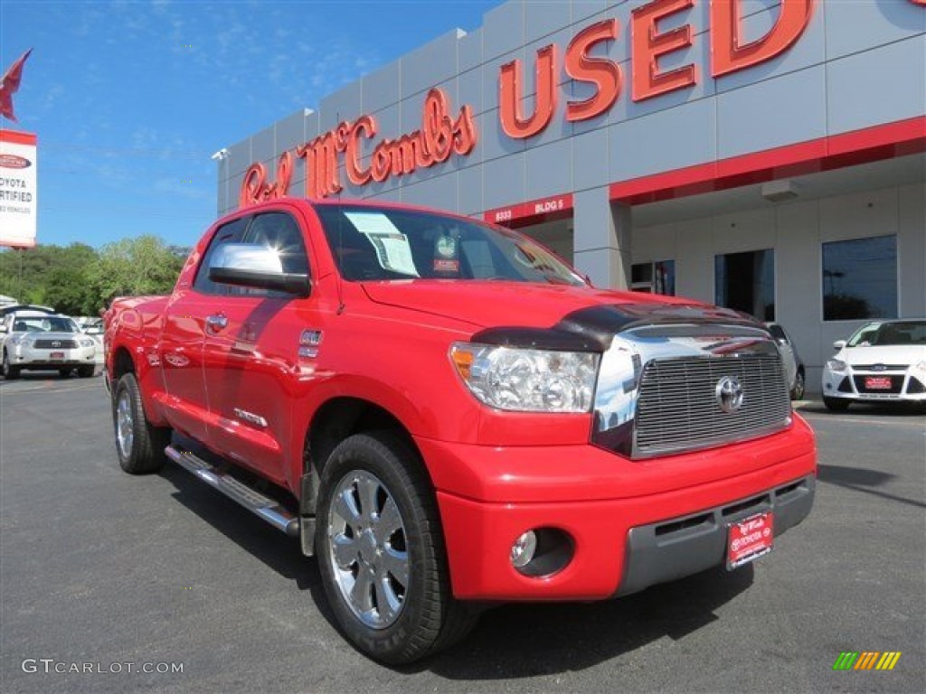 2007 Tundra Limited Double Cab - Radiant Red / Beige photo #1