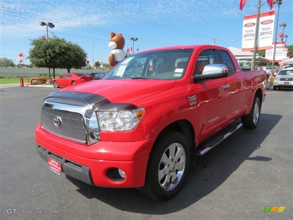 2007 Tundra Limited Double Cab - Radiant Red / Beige photo #3