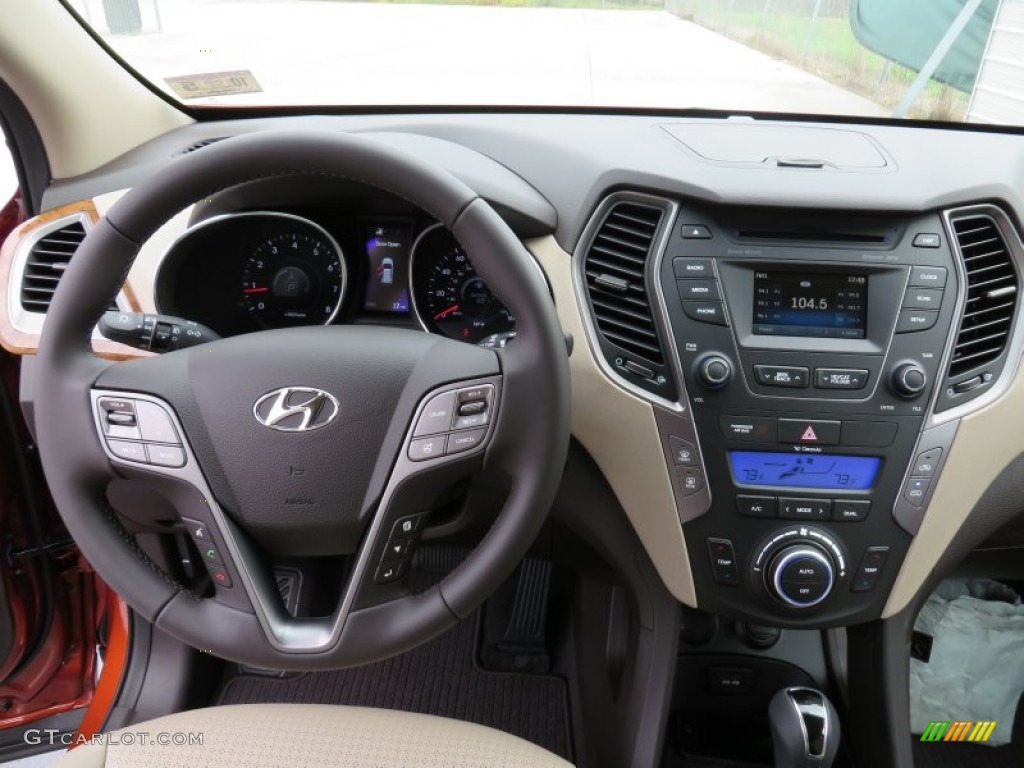 2014 Hyundai Santa Fe Sport FWD Beige Dashboard Photo #87007325