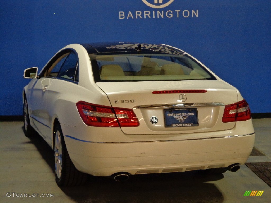 2011 E 350 Coupe - Diamond White Metallic / Almond/Mocha photo #7