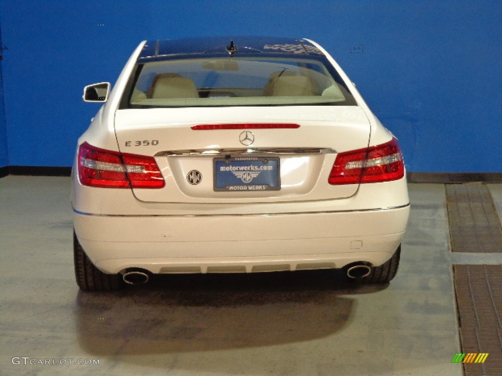 2011 E 350 Coupe - Diamond White Metallic / Almond/Mocha photo #8