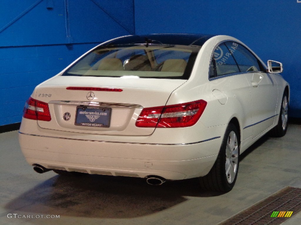 2011 E 350 Coupe - Diamond White Metallic / Almond/Mocha photo #9