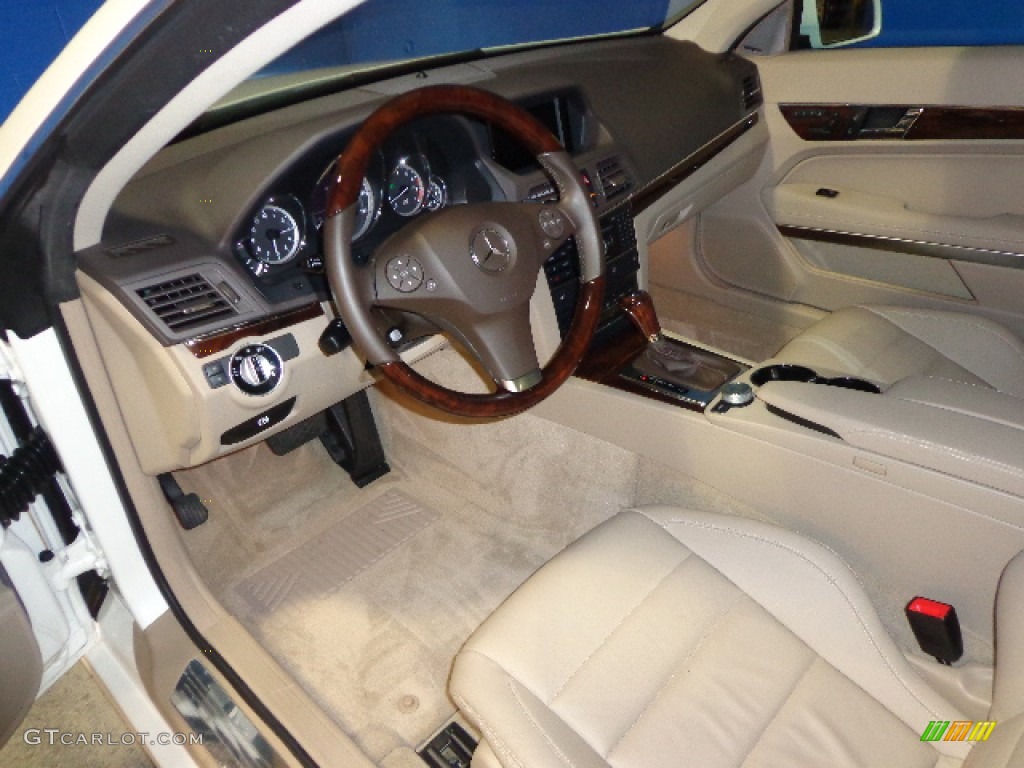 2011 E 350 Coupe - Diamond White Metallic / Almond/Mocha photo #12