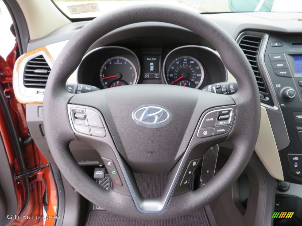 2014 Hyundai Santa Fe Sport FWD Beige Steering Wheel Photo #87009359