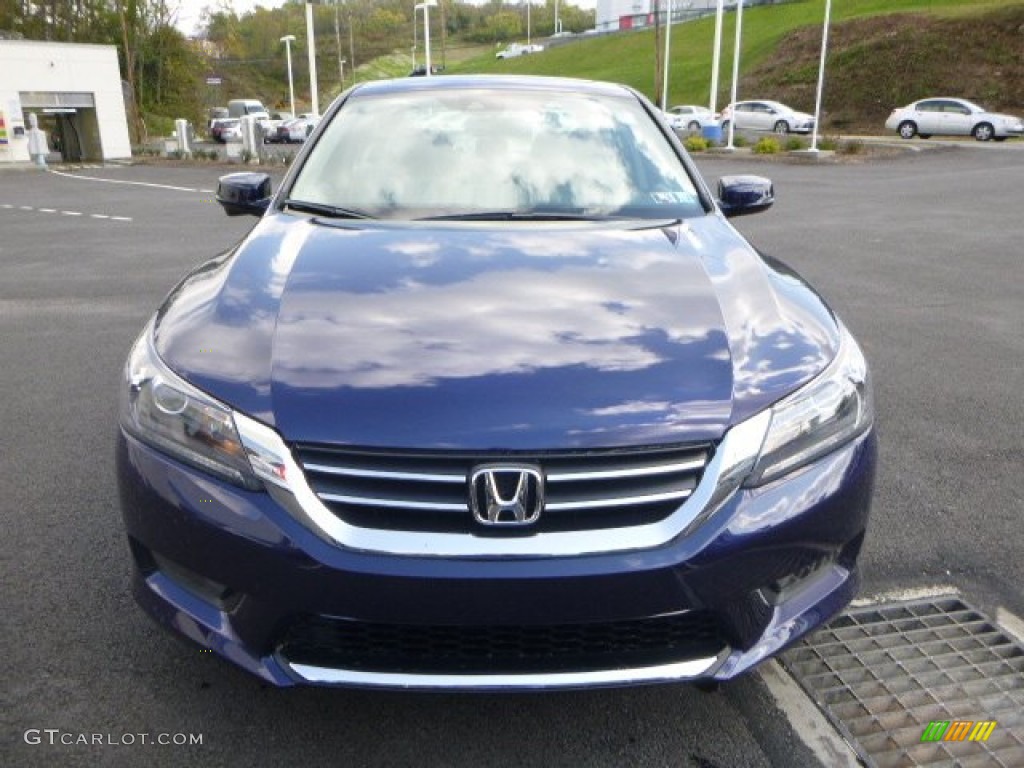 2014 Accord EX-L Sedan - Obsidian Blue Pearl / Gray photo #8