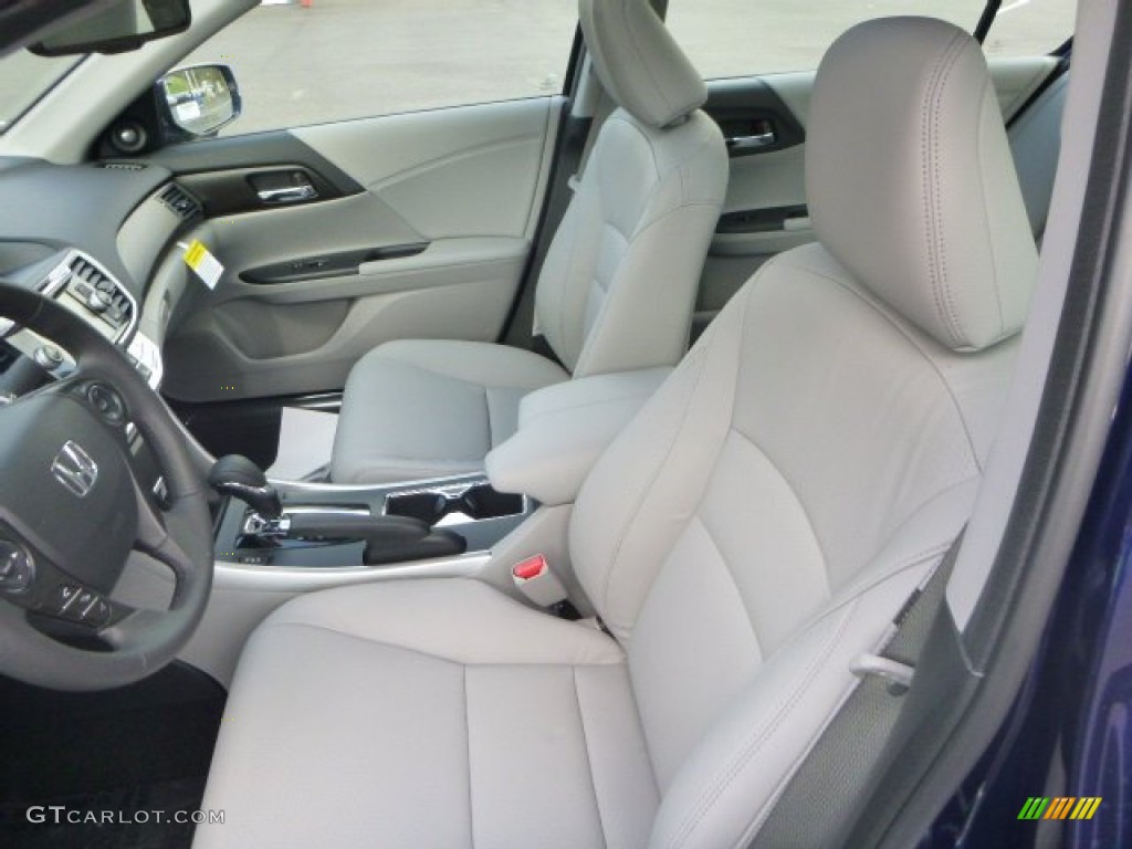 2014 Accord EX-L Sedan - Obsidian Blue Pearl / Gray photo #10