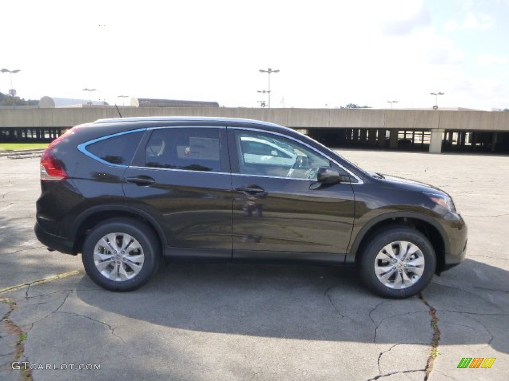 2014 CR-V EX-L AWD - Kona Coffee Metallic / Black photo #2