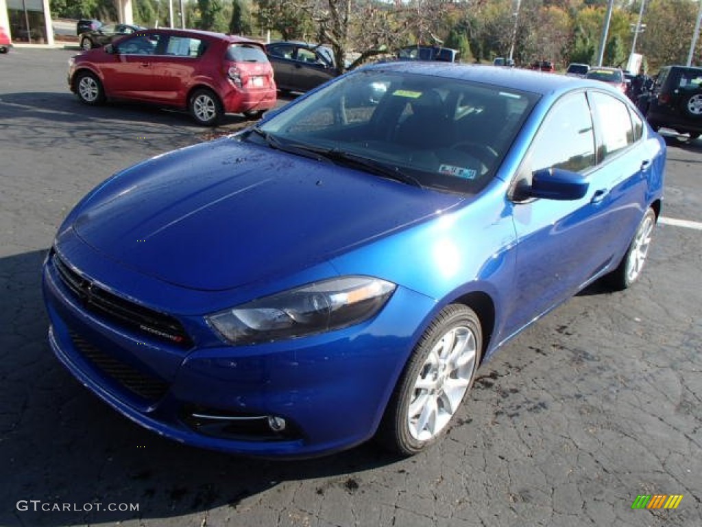 2013 Dart SXT - Blue Streak Pearl Coat / Black photo #2