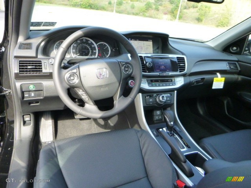 2014 Accord EX-L V6 Sedan - Crystal Black Pearl / Black photo #12