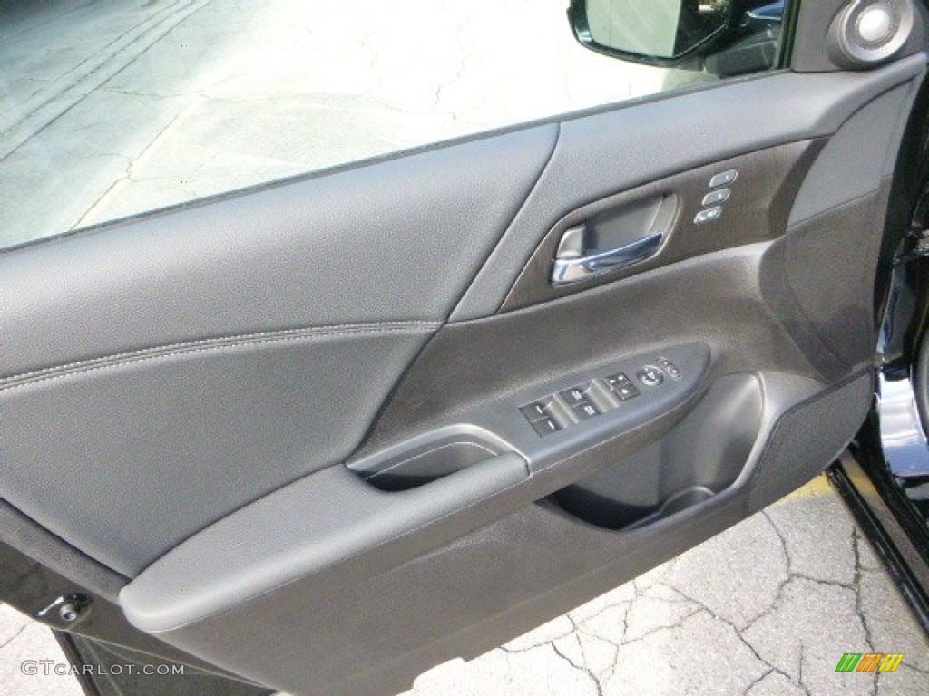2014 Accord EX-L V6 Sedan - Crystal Black Pearl / Black photo #14