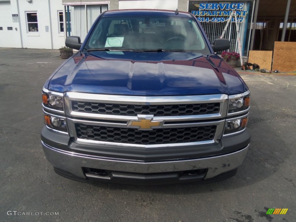 2014 Silverado 1500 WT Regular Cab 4x4 - Blue Topaz Metallic / Jet Black/Dark Ash photo #3