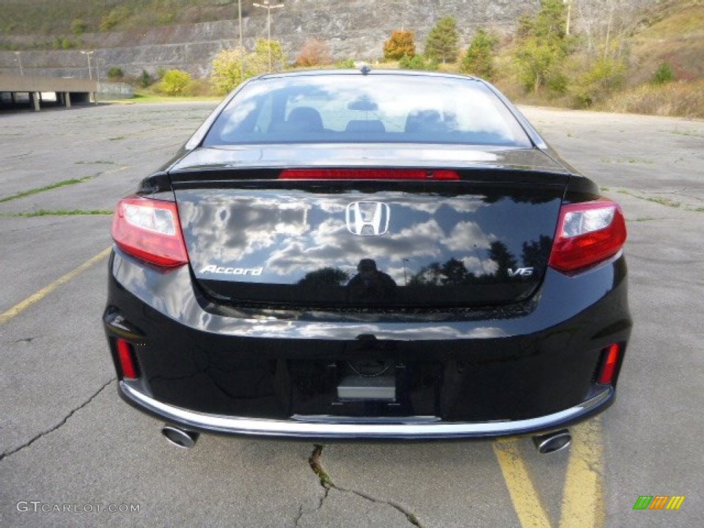 2014 Accord EX-L V6 Coupe - Crystal Black Pearl / Black photo #4