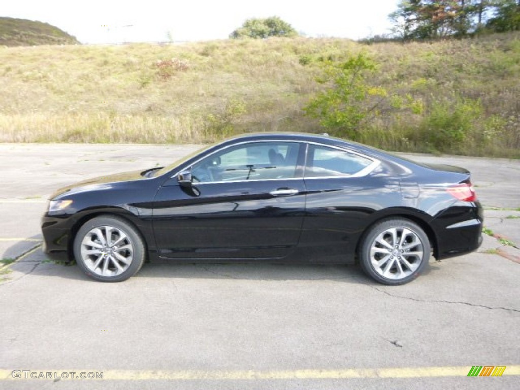 2014 Accord EX-L V6 Coupe - Crystal Black Pearl / Black photo #6