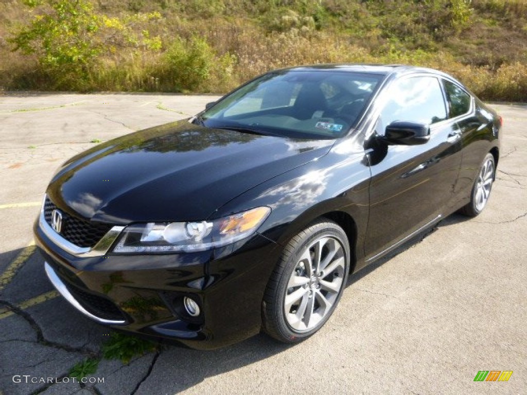 2014 Accord EX-L V6 Coupe - Crystal Black Pearl / Black photo #7