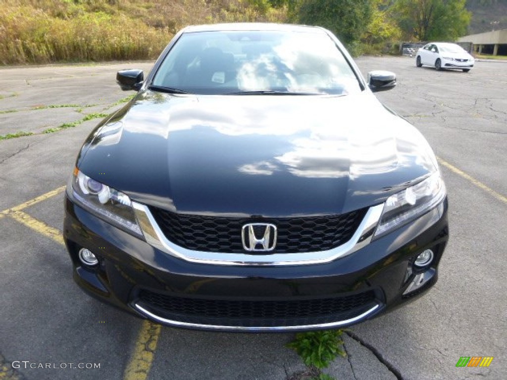 2014 Accord EX-L V6 Coupe - Crystal Black Pearl / Black photo #8