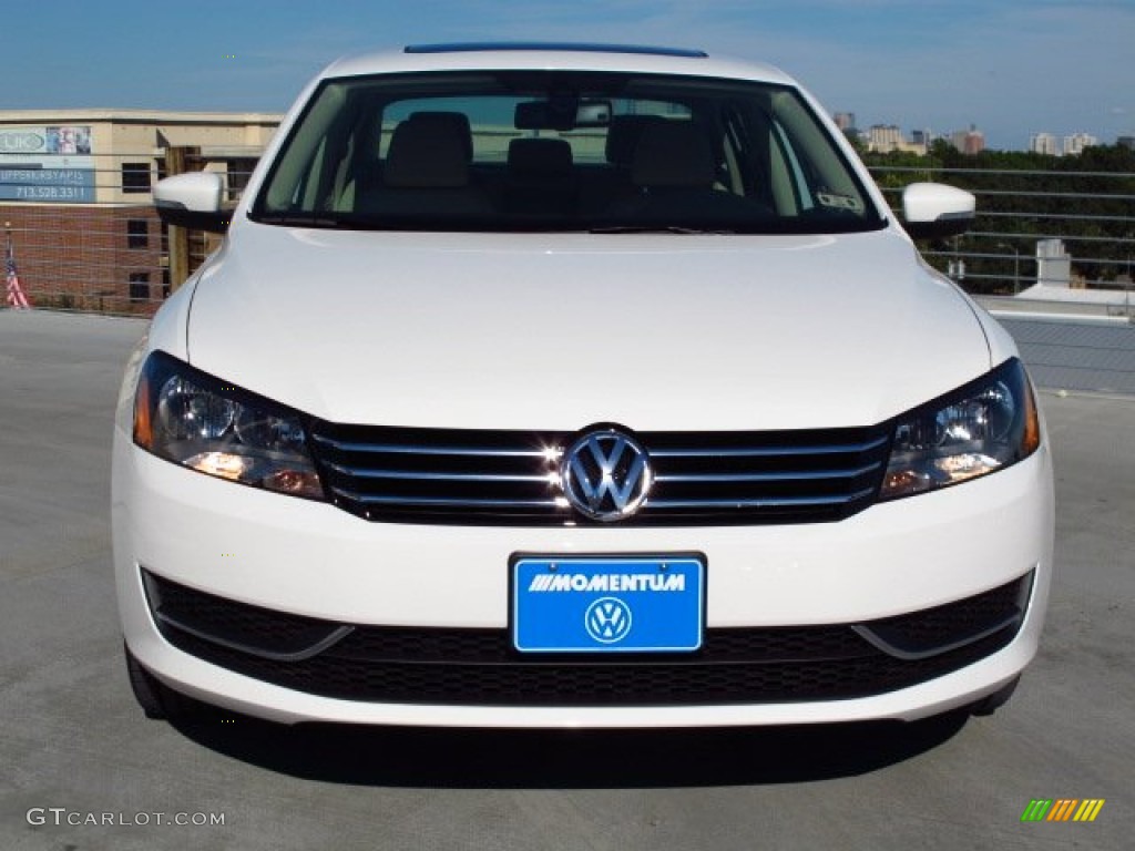 2014 Passat 2.5L SE - Candy White / Cornsilk Beige photo #2