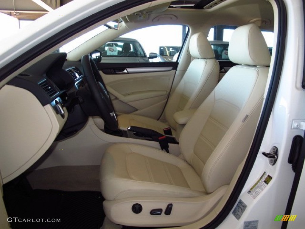 2014 Passat 2.5L SE - Candy White / Cornsilk Beige photo #11