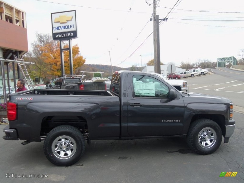 2014 Silverado 1500 WT Regular Cab 4x4 - Tungsten Metallic / Jet Black/Dark Ash photo #2