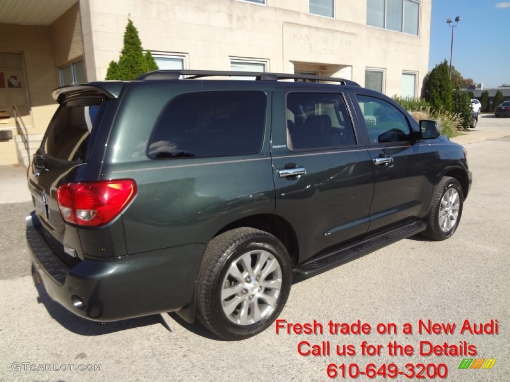2008 Sequoia Limited 4WD - Timberland Green Mica / Graphite photo #3