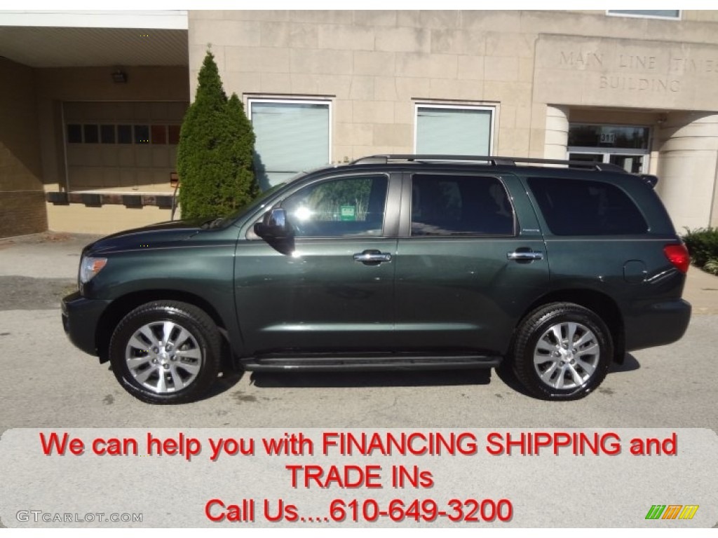 2008 Sequoia Limited 4WD - Timberland Green Mica / Graphite photo #9