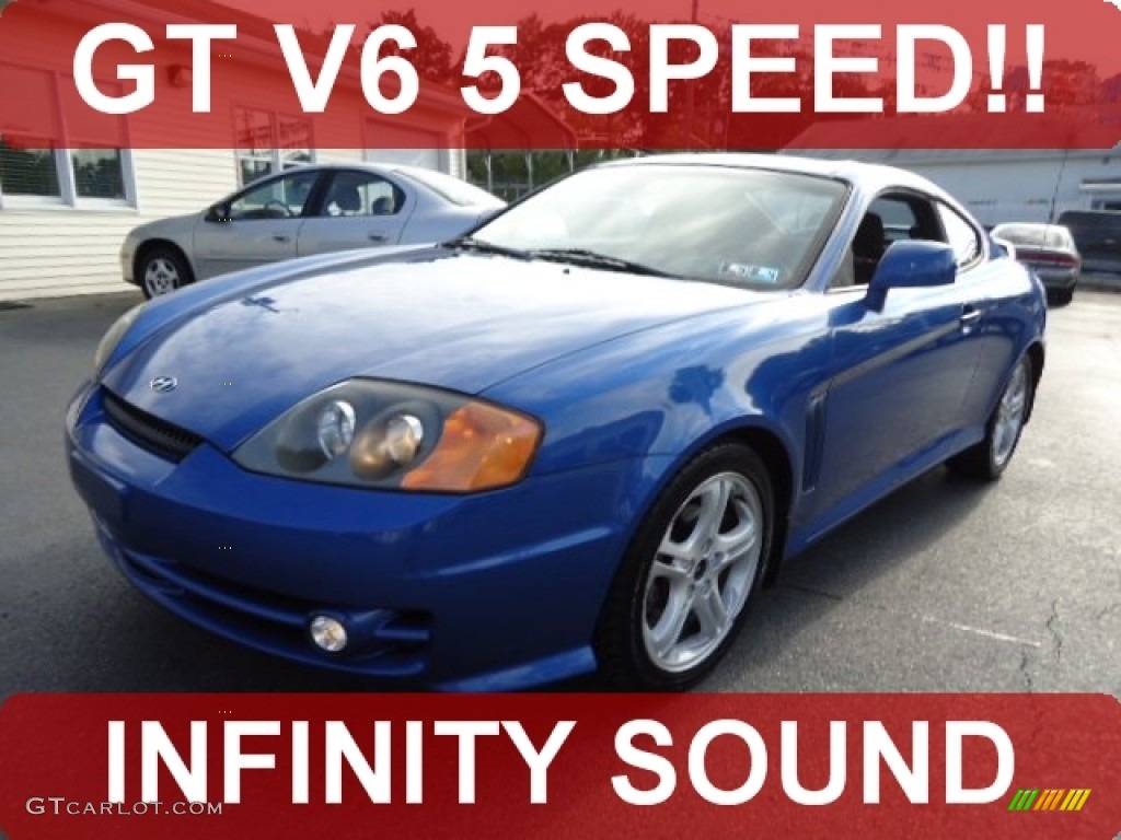 2004 Tiburon GT - Tidal Wave / Black photo #1